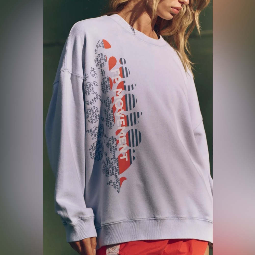 NWT FP Movement Women's All Star Logo Pullover - Picture 4 of 12